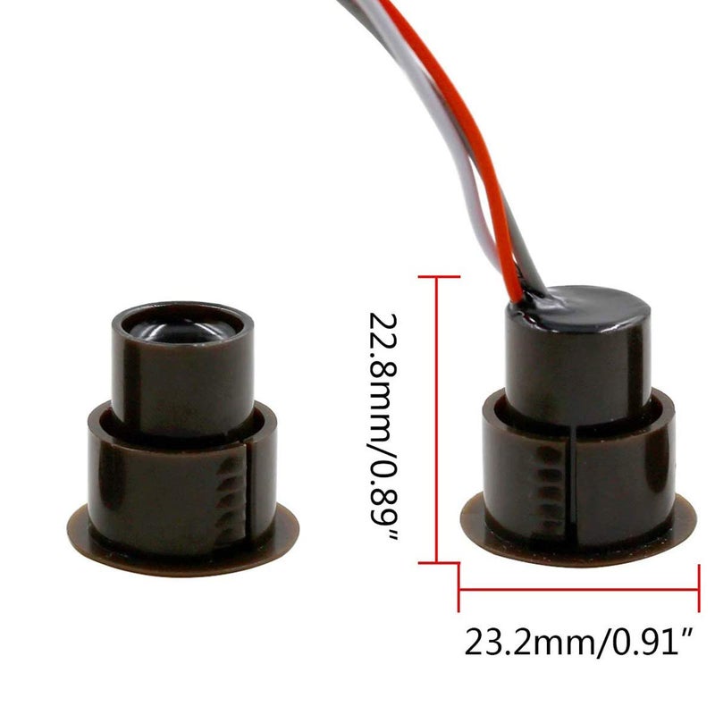 MEI Magnetic Reed Switch NC/NO Recessed Wired Door Window Alarm, Magneti Door Switch, Contact Sensor, for Home Security and Burglar Alarm Magnetic Reed Switch,Sets of 5 - Image 2